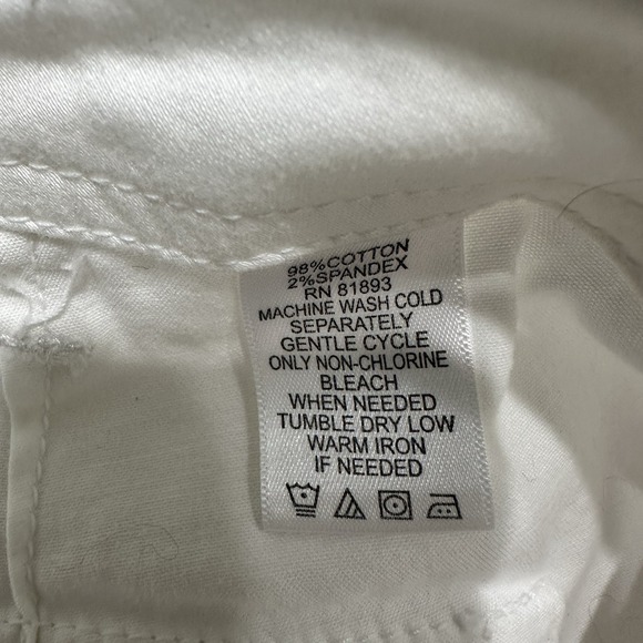 Liz Claiborne New York Womens White Stretch Cargo Pants / Utility Pants Size 14 - Picture 7 of 12